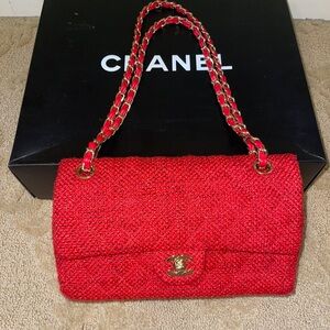 Red Tweed Shoulder Bag